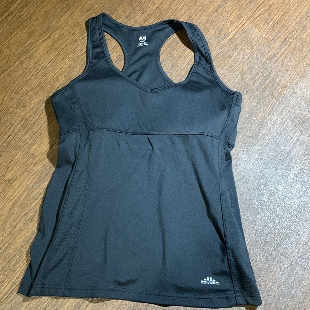 H&M Sport black athletic tank top, Medium